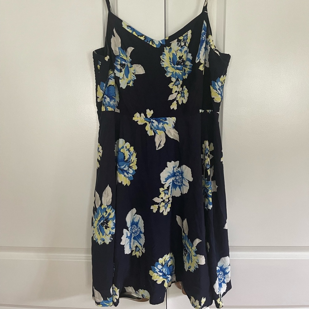 Navy floral dress